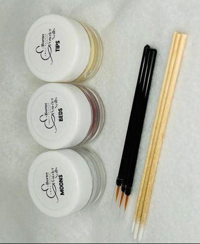E-born Powder Nail Set for Moons, Beds and Nail Tips. 
