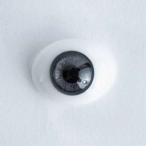 Glass oval doll eyes - GREY 20mm. 