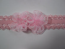 Load image into Gallery viewer, DOLL HEADBANDS for 19-22&quot; dolls PINK FLOWERS

