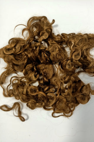MOHAIR  MEDIUM BROWN (Curly) Unbrushed 16gms 