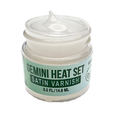 GEMINI HEAT SET SATIN VARNISH ( 22 gms) 1/2 oz 