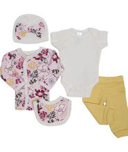 Load image into Gallery viewer, BABY 5 piece set Size 17-18" Prem (Yellow)
