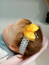 Load image into Gallery viewer, DOLL HEADBANDS for Prem and Newborn dolls YELLOW BUTTERFLY
