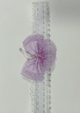 Load image into Gallery viewer, DOLL HEADBANDS for Prem and Newborn dolls LILAC BUTTERFLY
