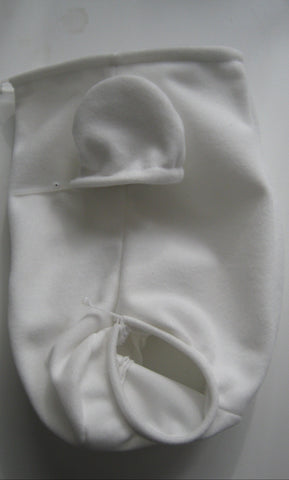 REBORN DOLL BODY 21-22" 3/4 arm full front facing legs. White. 