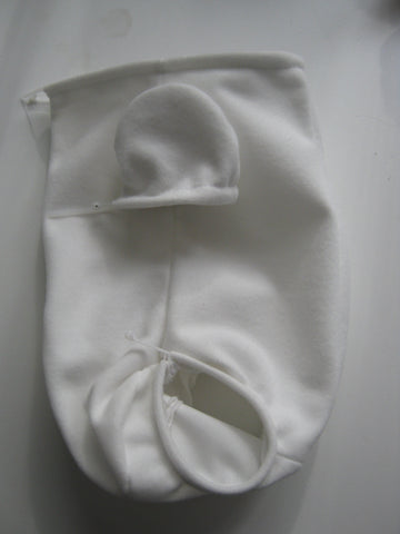 REBORN DOLL BODY 21-22" 3/4 arm full front facing legs. White. 