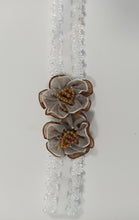 Load image into Gallery viewer, DOLL HEADBANDS for Prem and Newborn dolls BROWN FLOWERS
