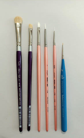 Paint brush Set for Reborn Dolls. 6 Brushes 
