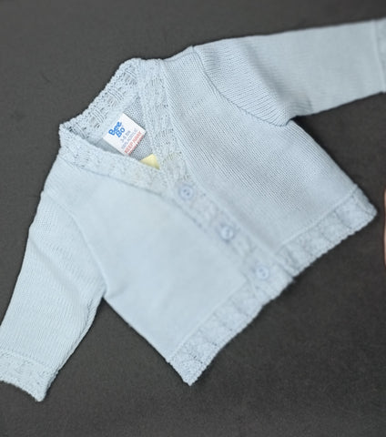BLUE CARDIGAN NEWBORN 0000 