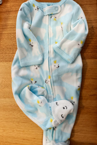 Carters sleep suit. Fleecy Polar bears. Newborn 