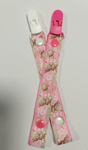 Dummy clips PINK TEDDY 