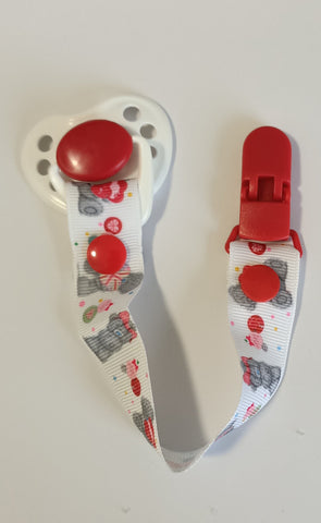 Honeybug Sweetheart  Magnetic Dummy & Clip RED/WHITE for Reborn Dolls (Newborn) 