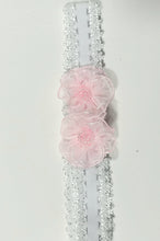 Load image into Gallery viewer, DOLL HEADBANDS for Prem and Newborn dolls  PINK FLOWERS
