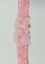 Load image into Gallery viewer, DOLL HEADBANDS for Prem and Newborn dolls  PINK/ HOT PINK FLOWERS
