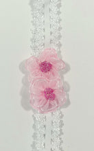 Load image into Gallery viewer, DOLL HEADBANDS for Prem and Newborn dolls  HOT PINK FLOWERS
