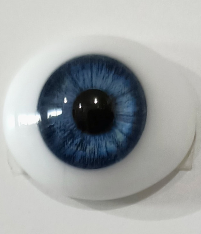 Glass oval doll eyes - BLUE 20mm. 22mm 