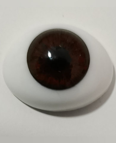 Glass oval doll eyes - BROWN 20mm,22mm 