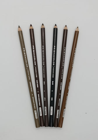 Prisma Pencil - 6 peice set BROWN 