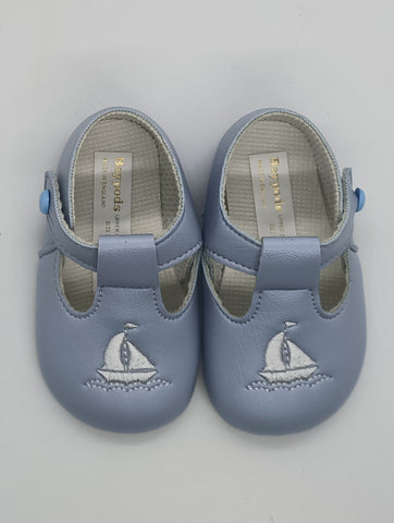 Reborn/Baby shoes. BLUE yacht 6-12 mths size. 